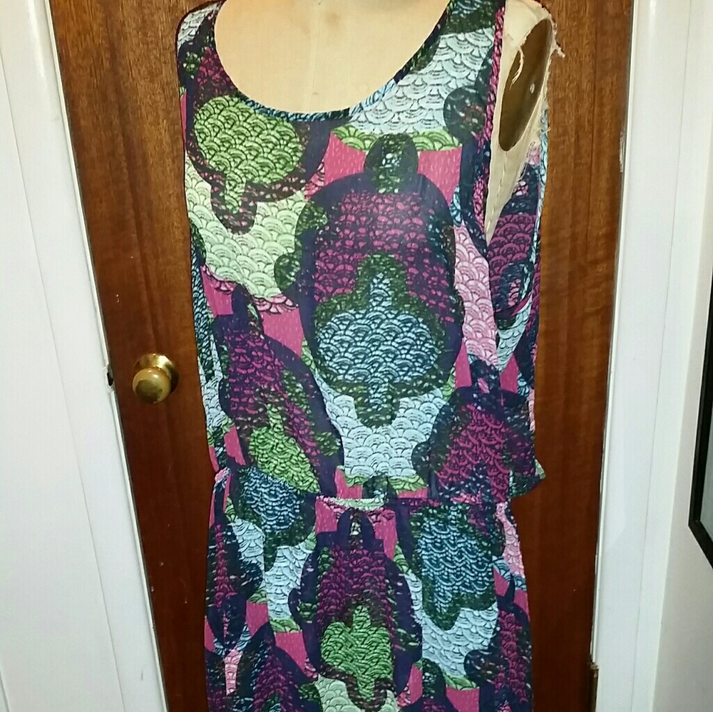 Multi-colored cover up.
